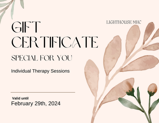 Individual Therapy Gift Certificates